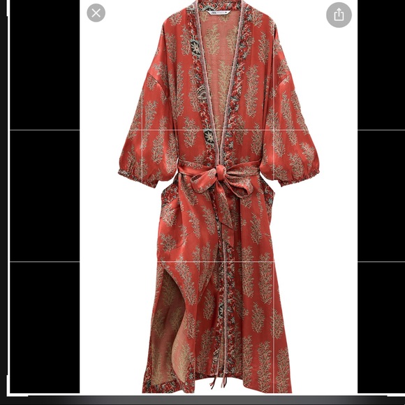 ZARA sold out printed Kimono XS - Picture 3 of 6